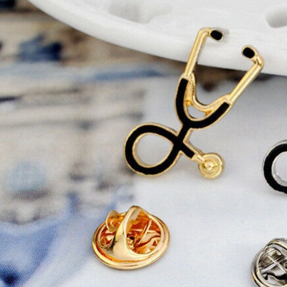 NWOT Adorable Gold Stethoscope Pin - Picture 2 of 12